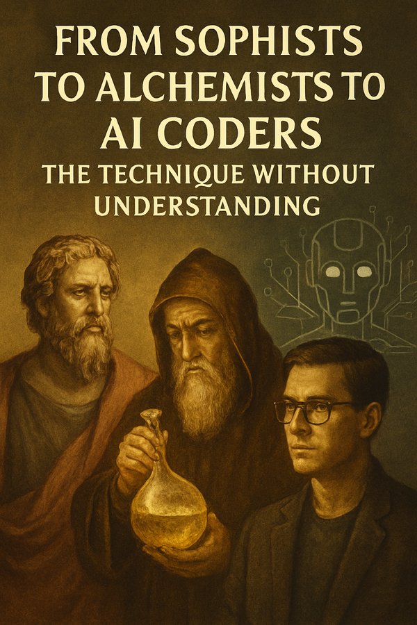 From Sophists to Alchemists to AI Coders: The Technique Without Understanding